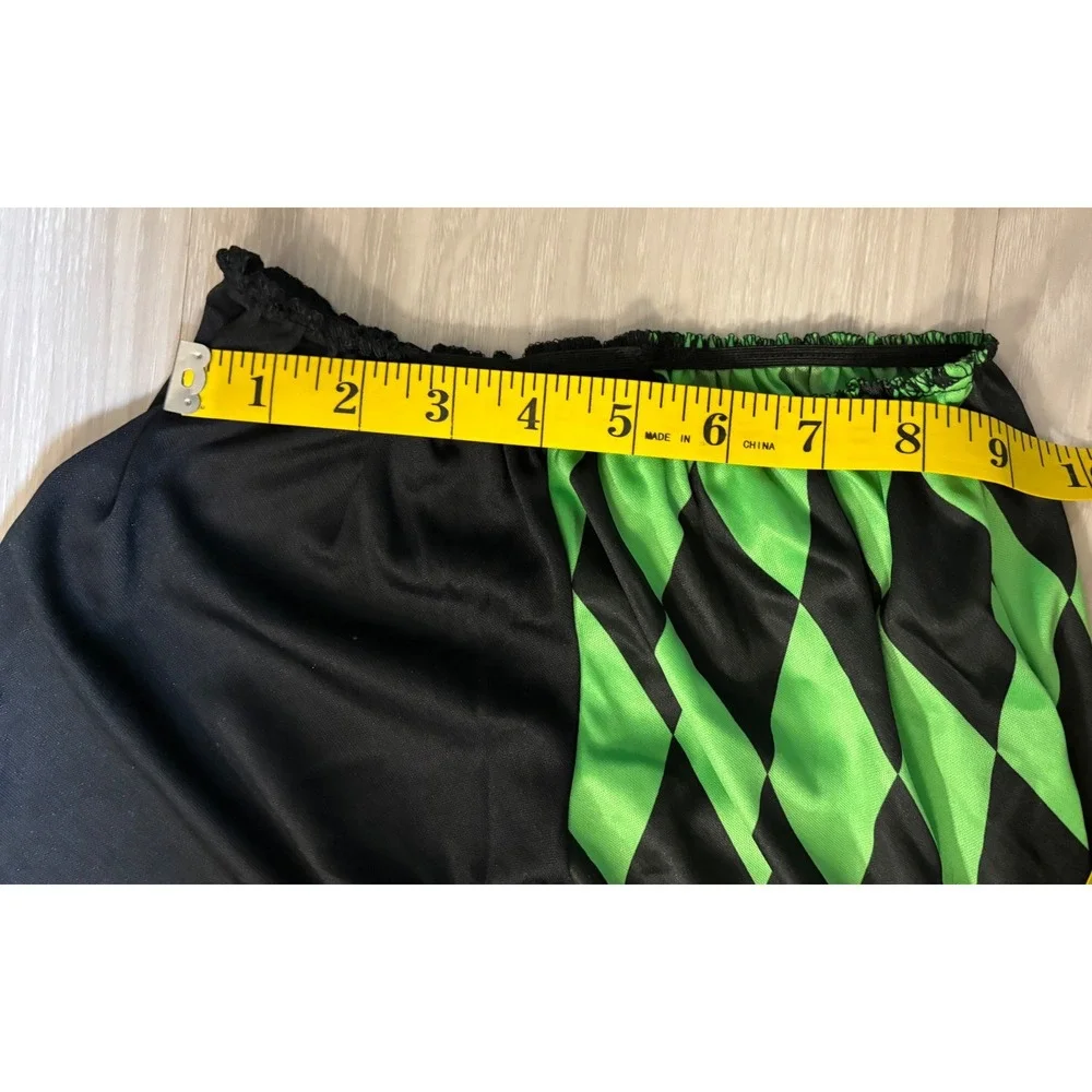 Wicked Jester Costume Boys Small (4-6) 7 Piece Set Green Black Halloween Scary